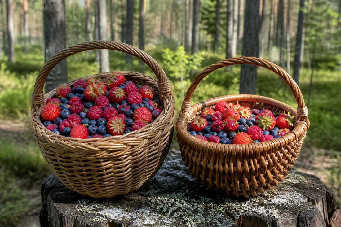 Корзины с ягодами